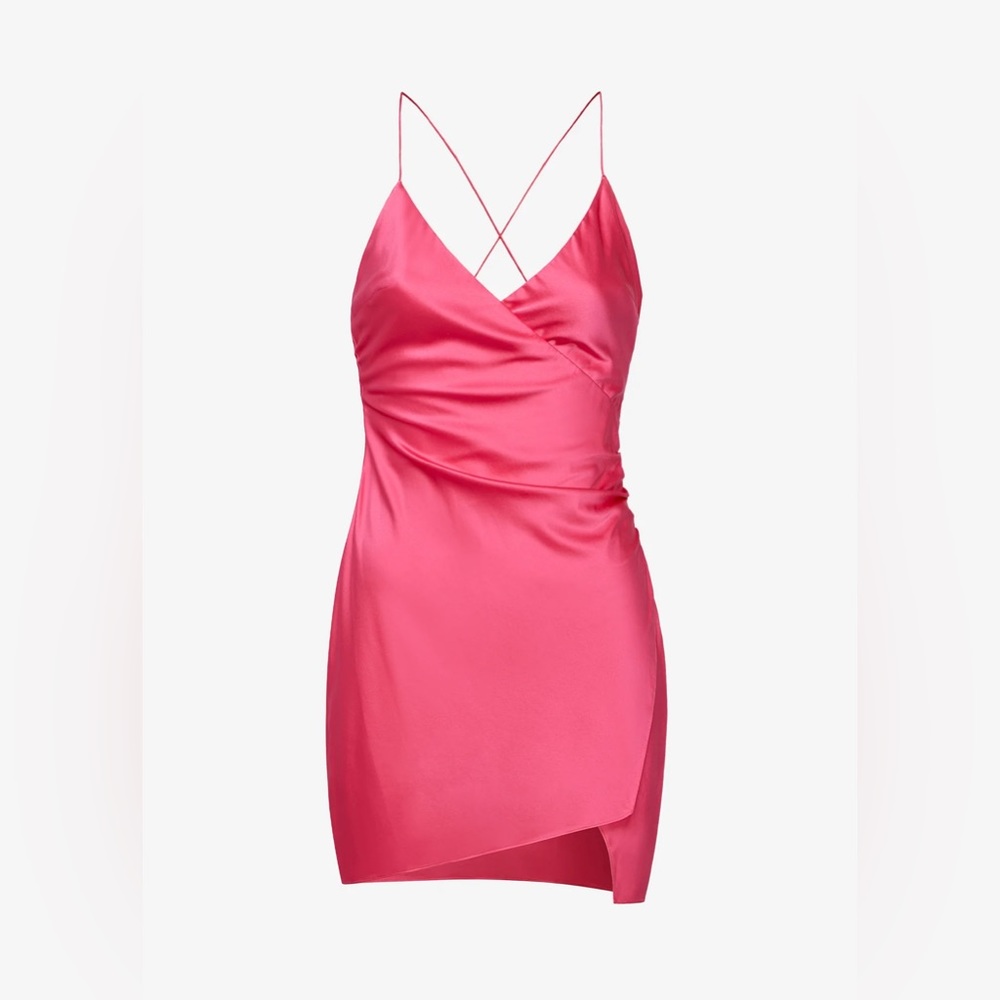 NWT Seroya Pink Silk Mini Dress